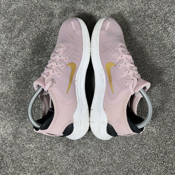 Nike Free RN 2018 942837-501 Women's Size 8.5 Pink Gold Running Shoes Used - Picture 7 of 11